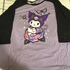 Women’s Torrid Kuromi Baseball Graphic T Shirt, Size 2